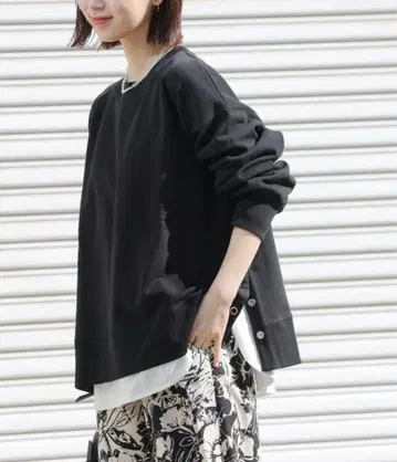 저널 스탠다드 리룸 코튼 링 도트 맨투맨