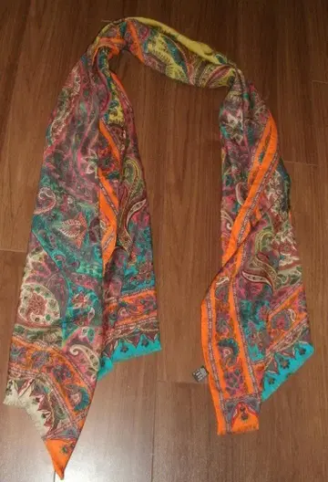 에트로 대형 스톨 페이즐리 오렌지