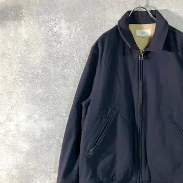 JACK SPADE 블루종 긴팔 네이비 무지 집업 숏 기장