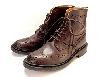 Tricker's 카운트리 부츠 윙팁 브라운 UK4
