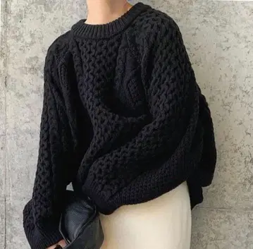 셀렉 모카 빈티지 라이크 케이블 니트