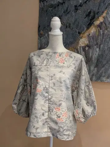 순수 실크  기모노 리메이크 7부 소매 풀오버