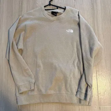 THE NORTH FACE 베이지 맨투맨 M 플리스