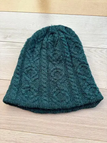 [glamb] 케이블 짜임 니트 모자 다크 그린