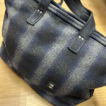 hem 헤믈 울 토트백 그레이 네이비