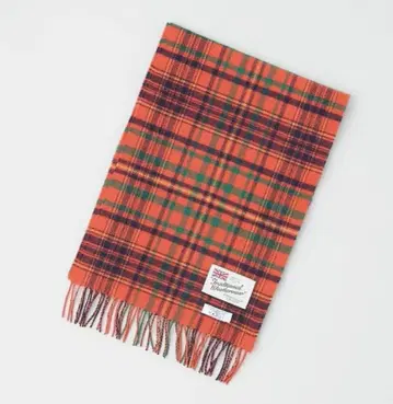 미사용 트래디셔널 웨더웨어 머플러 울 캐시미어 오렌지