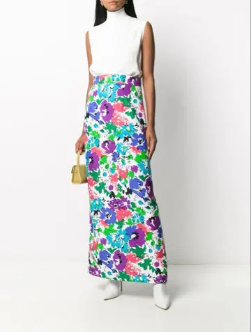 [ 새상품급 ] PLAN C 꽃무늬 롱 스커트 사이즈 40