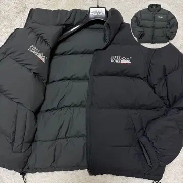 컨디션 최상/XL 상당 퍼스트다운 다운 자켓 리버서블 블랙 x 그레이