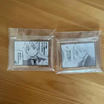 헤타리아 코마 아크릴 배지 영국 2점 세트