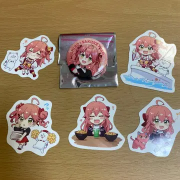스시로 캔뱃지 피크 세트 사쿠라미코