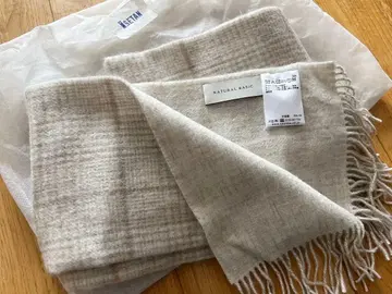 캐시미어 머플러 체크 무늬 naturalbasic