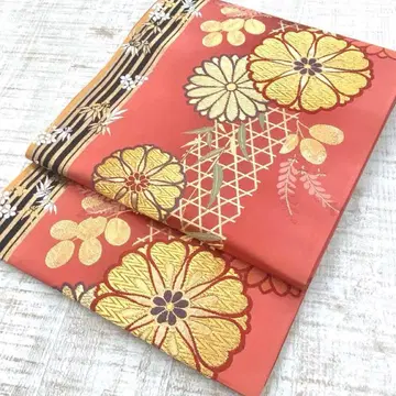 순수 실크 6통 후쿠로 오비