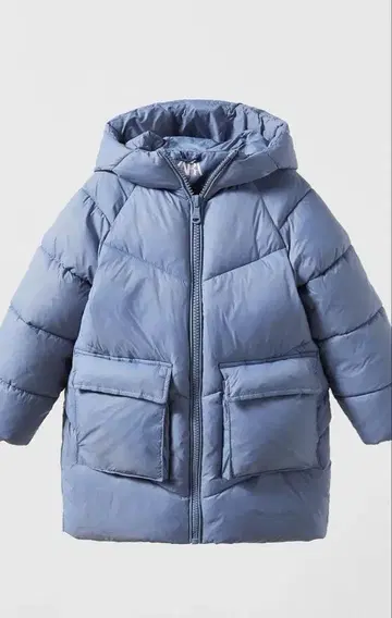 새상품 ZARA 다운 자켓 라이트 블루