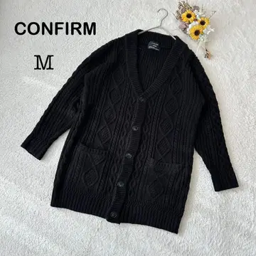 [ CONFIRM 컨펌 ] 남성용 긴팔 니트 가디건 블랙