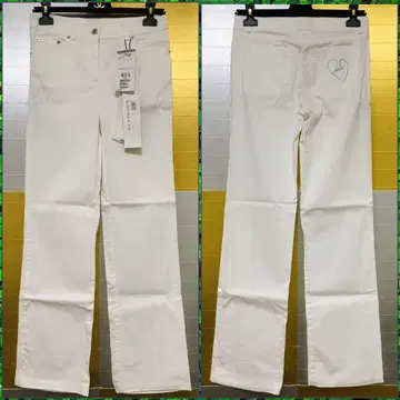 하트 큐빅이 귀여운! 웅가로 화이트 청바지 새상품 보관