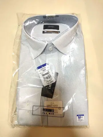 PERSON'S 코튼 긴팔 와이셔츠 M 아오야마 논아이론 맥스