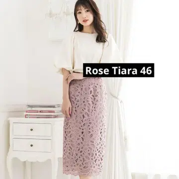 로즈 티아라 46 플라워 레이스 스커트 택 포함 새상품