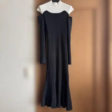 셀포드 리브 니트 롱 원피스 36