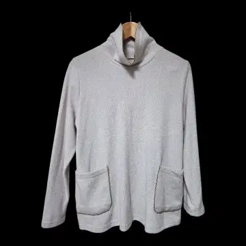 택 포함 새상품 라이트 그레이 하이넥 니트 스웨터 121