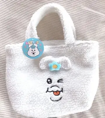 화이트 보아 토트백 동물 디자인