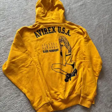 AVIREX 후드티 머스타드 프리 사이즈 여성용