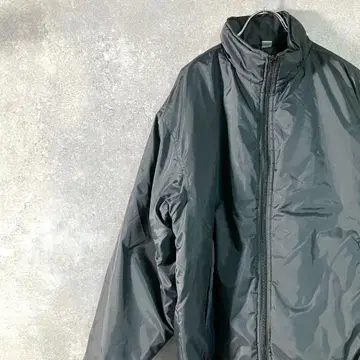 패딩 자켓 긴팔 블랙 집업 사무라이 자수 백 프린트