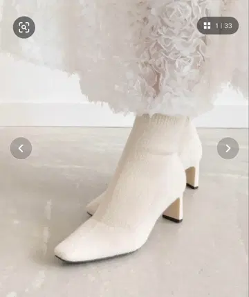 화이트 스틸레토 삭스 부츠