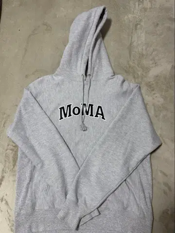 Champion MoMA 로고 후드티 M 사이즈 그레이