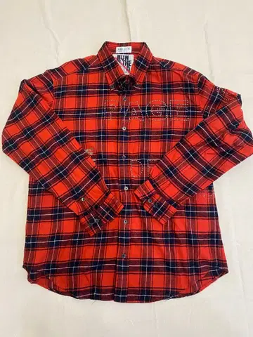 PAGALO 체크 무늬 셔츠 레드 XL