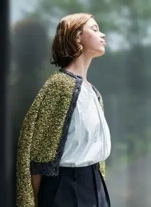 LOUNIE 이번 시즌 신상 메탈릭 니트 가디건 38 택 포함 새상품!