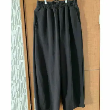 유니클로 C 맨투맨 와이드 팬츠 S 블랙