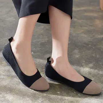 [ 새상품 ] 통세척 가능! 라운드토 니트 발레 펌프스