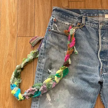 [ 미사용 새상품 ] masterkey x 우라라 사오리 직조 지갑 체인