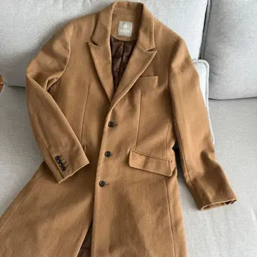 체스터 코트 남성용 M 카멜 nano universe