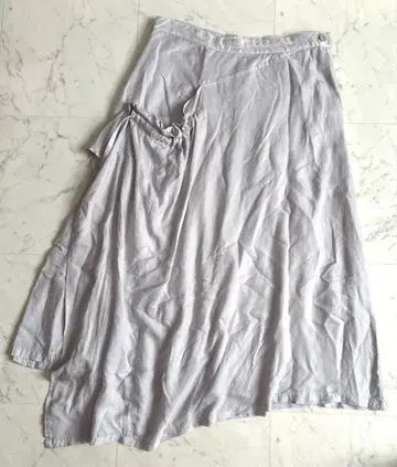 y's 와이즈 비대칭 플레어 롱 스커트