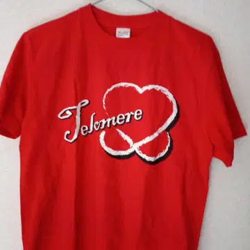 Printstar 빨간색 T셔츠 Telomere 로고 S