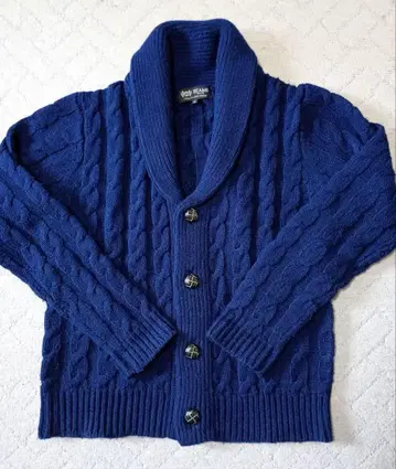 BEAMS 숄카라 케이블 니트 가디건 S 사이즈