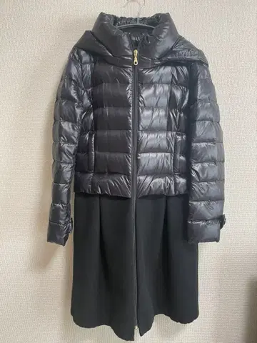 멜베이유방트 캐시미어 100% 절개 롱 다운 코트 S