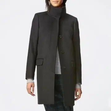 UNIQLO 유니클로 울 스탠드 칼라 코트 캐시미어 네이비 M