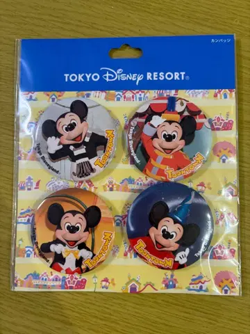 도쿄 디즈니 리조트 미키 캔뱃지 4개 세트