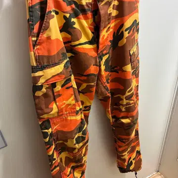 ROTCHO 카모플라쥬 오렌지 카고 팬츠