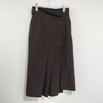 STUDIOUS 턱 롱 스커트 M 상당 다크 브라운 일본제 아지메