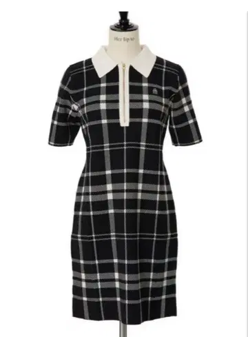 Her lip to Trois Logo Knit Mini Dress