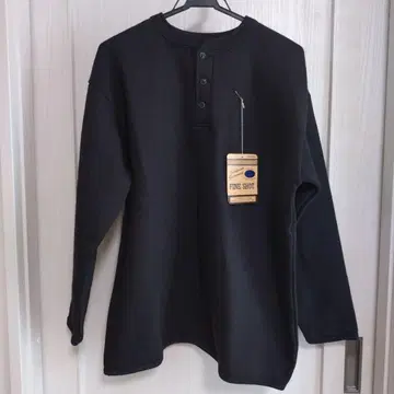 FINE SHOT 헨리넥 블랙 맨투맨 속기모 택 포함