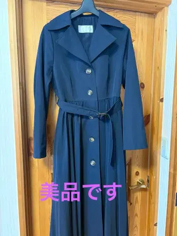 LILLIAN CARAT 네이비 트렌치코트