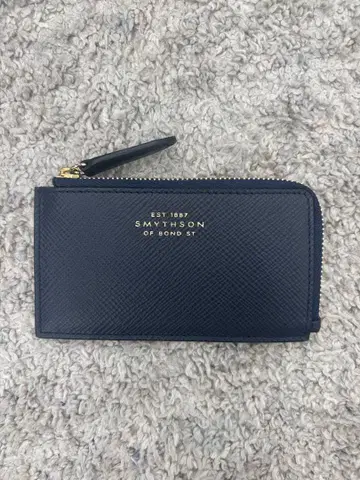 SMYTHSON 프래그먼트 케이스 미니 지갑 네이비