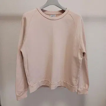 오가닉 코튼 맨투맨 핑크 베이지 baserange