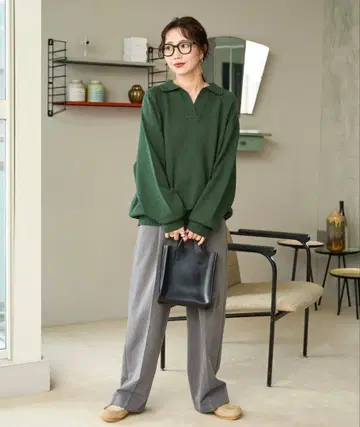 폴로 칼라 스키퍼 니트 풀오버