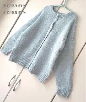 포근포근 니트 가디건 페더 가디건 페더 니트 페퍼민트