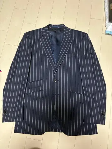 오더 수트 해리슨 프론티어 네이비 초크 스트라이프